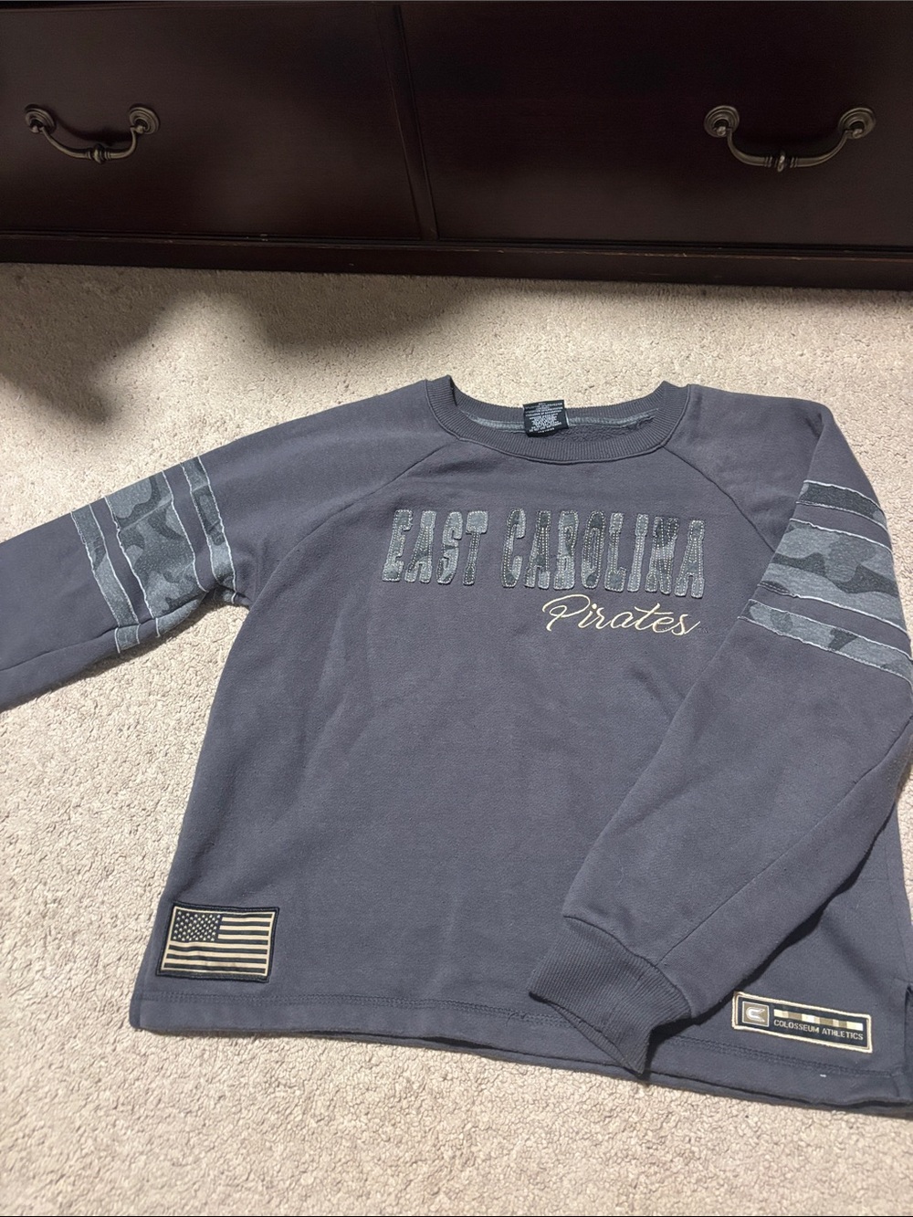 East Carolina Pirates Navy Crewneck Sweatshirt